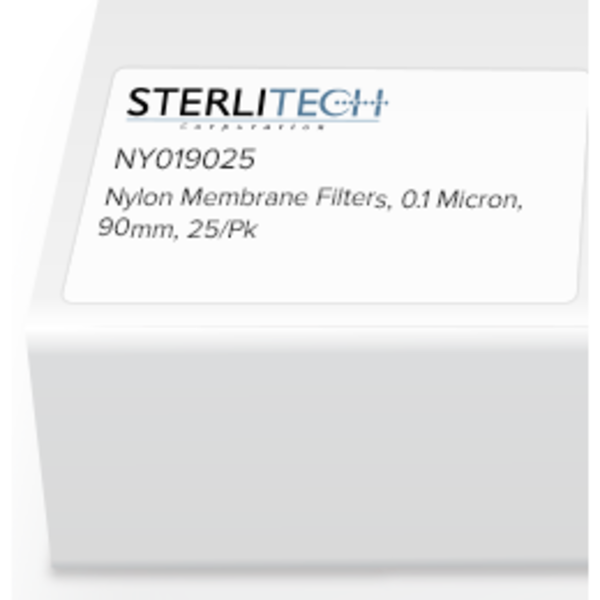 Sterlitech Nylon Membrane Filters, 0.1 Micron, 90mm, PK25 NY019025
